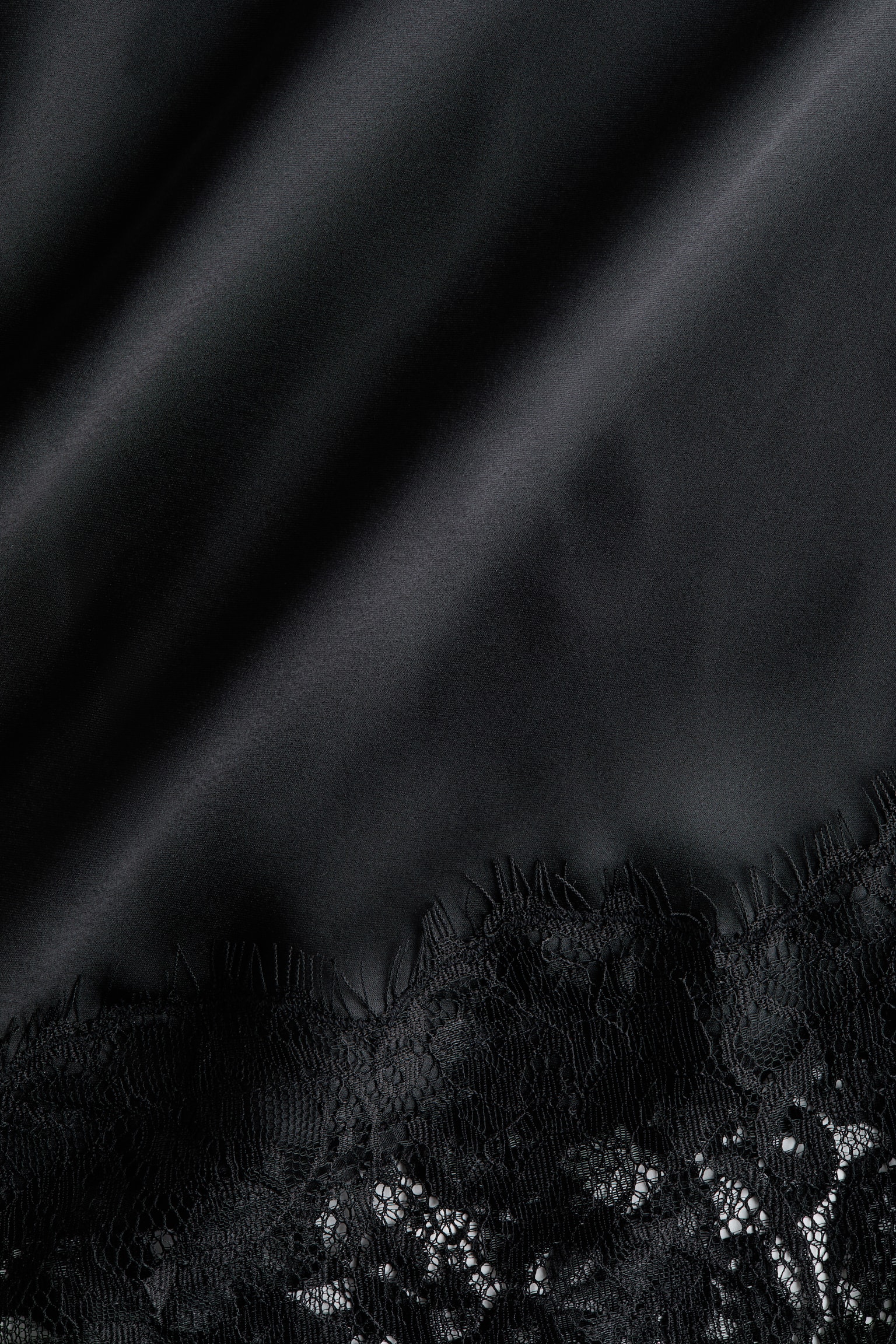 Satin halterneck dress - Black/Light beige - 5
