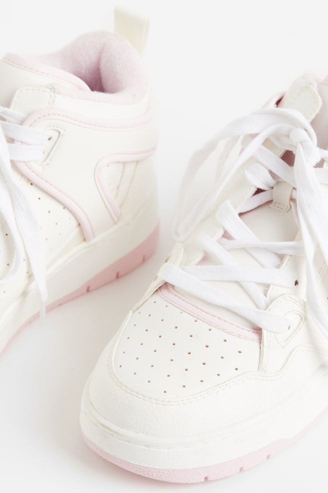 Sneakers montantes - White/Light pink - 3