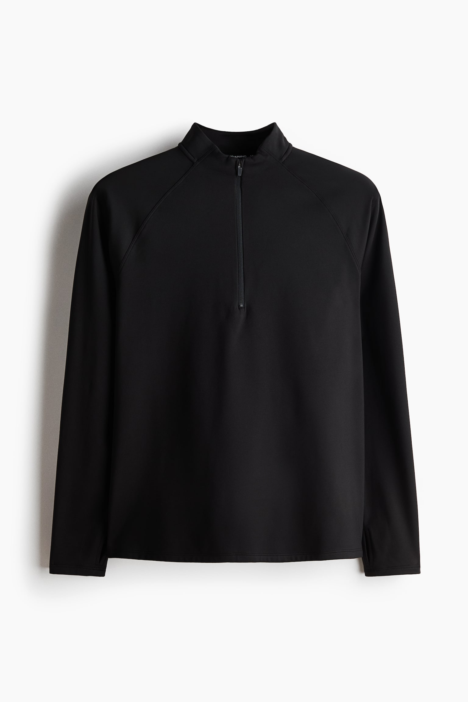 Мужская рубашка H&M Move Regular-Fit Warm Sports with ThermoMove™, цвет: Чёрный — фото 1
