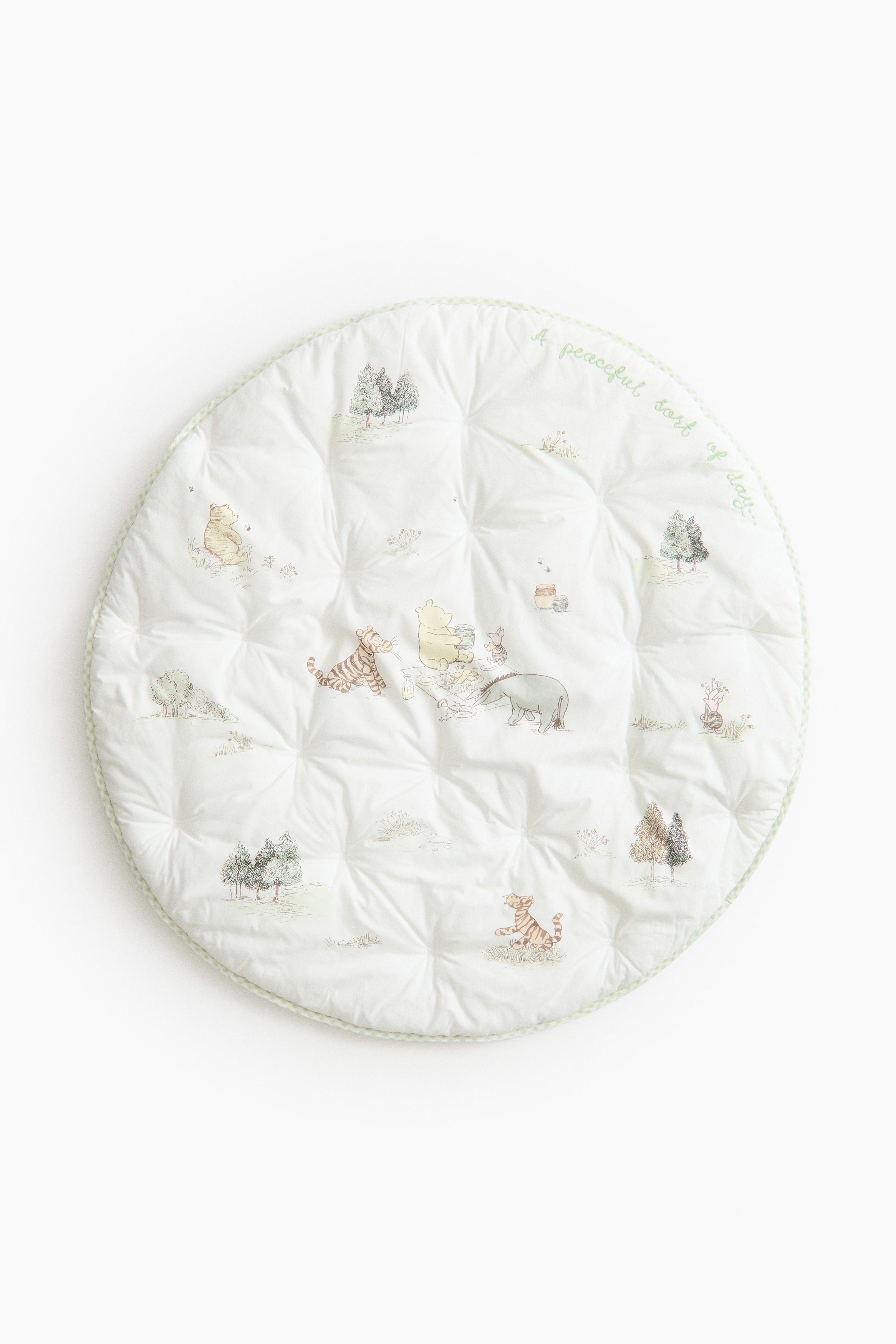 Cotton Baby Mat with Motif - Light green/Winnie the Pooh/Light blue/Winnie the Pooh