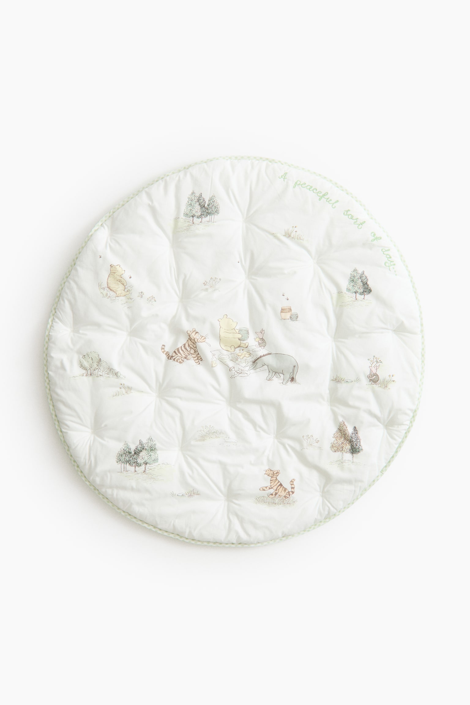 Motif-detail cotton baby mat - Light green/Winnie the Pooh/Light blue/Winnie the Pooh - 1