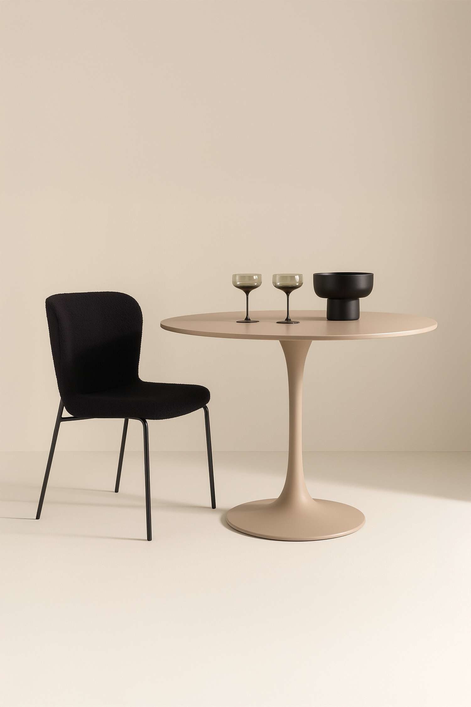 Tavolo Da Pranzo Rotondo Glade-Mdf, Beige