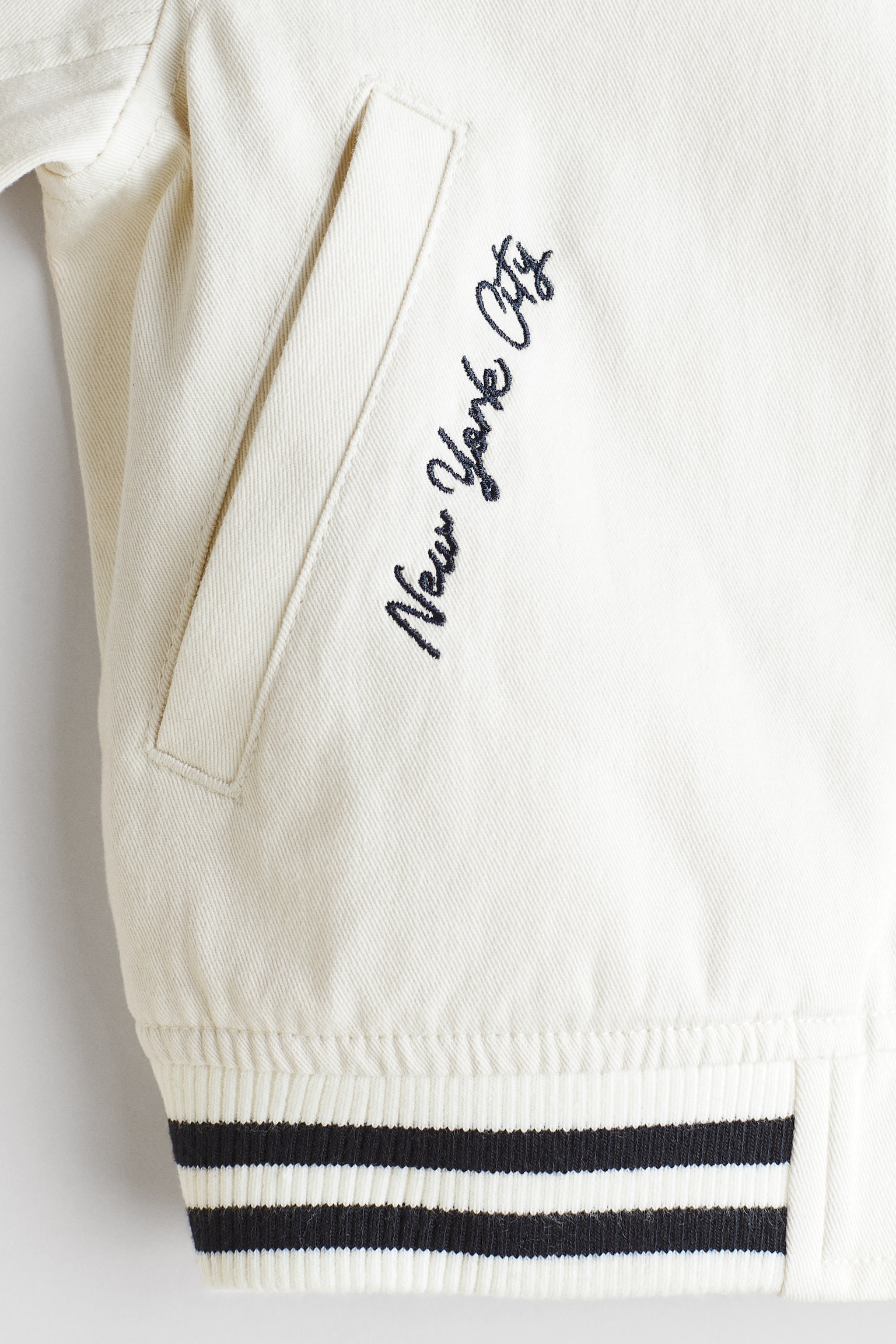 Cotton baseball jacket - Cream/New York City - 2