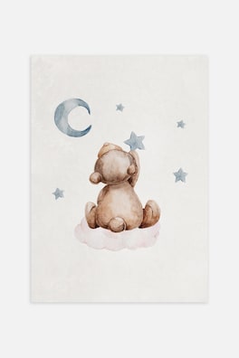 Bear Picking Stars Poster
