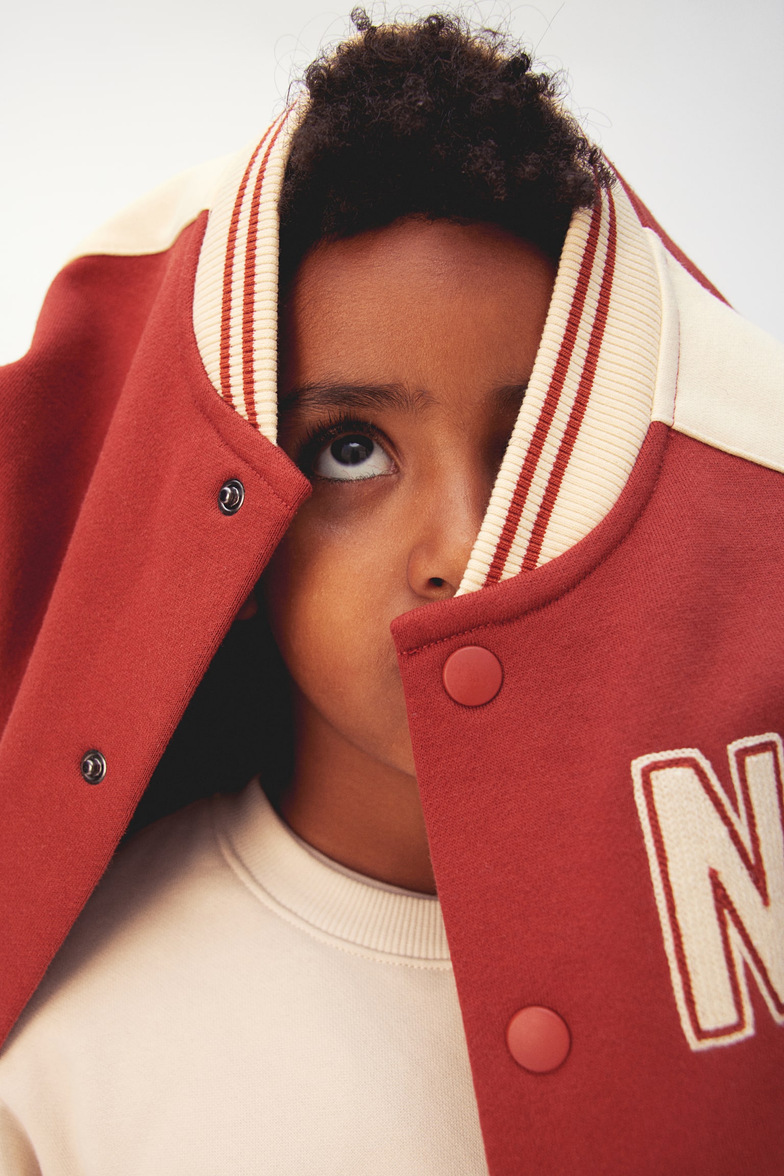 Sweatshirt baseball jacket - Brick red/NY - 6