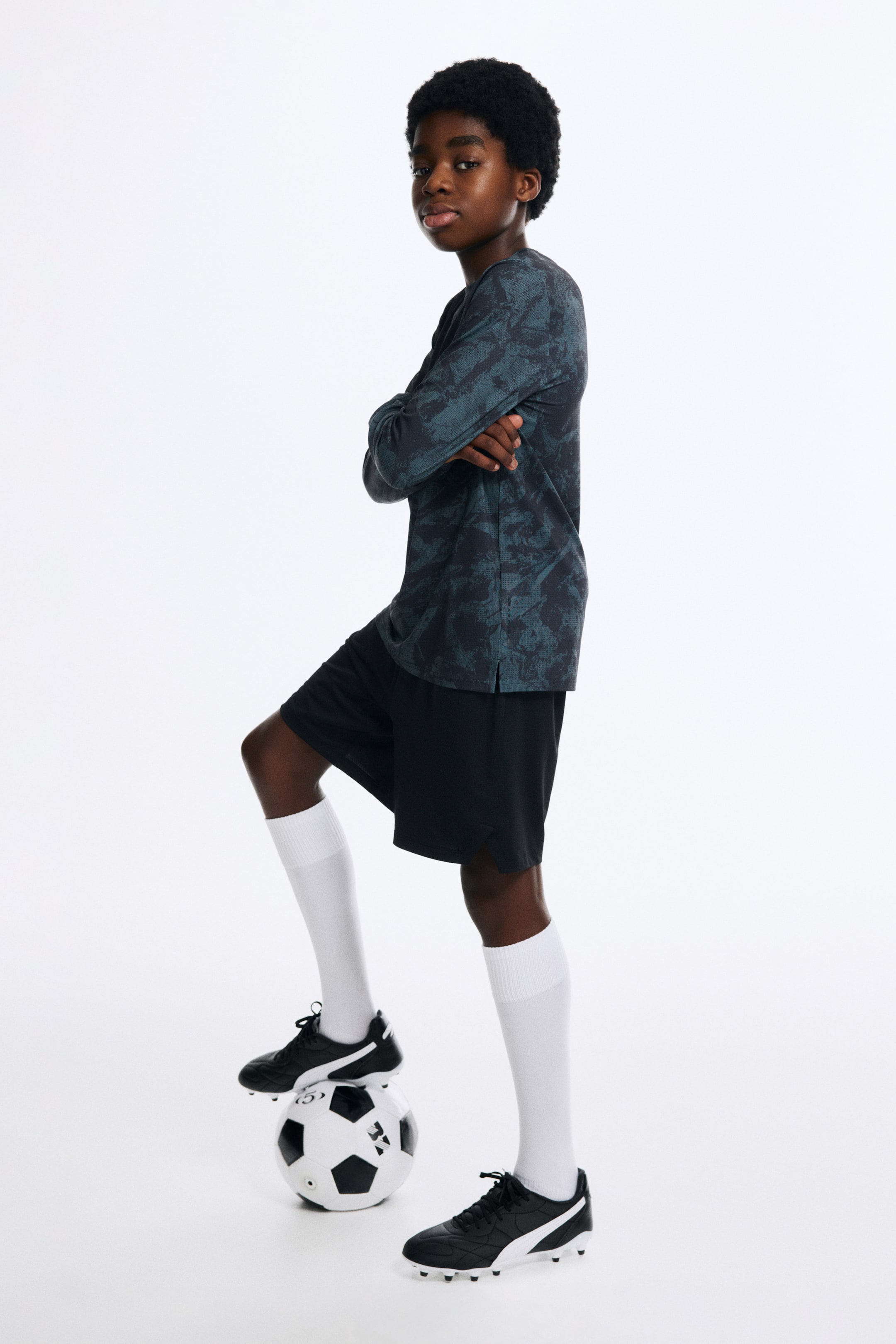 Se større billede: 2-pak træningsshorts med DryMove™ - Sort - BØRN | H&M DK 1