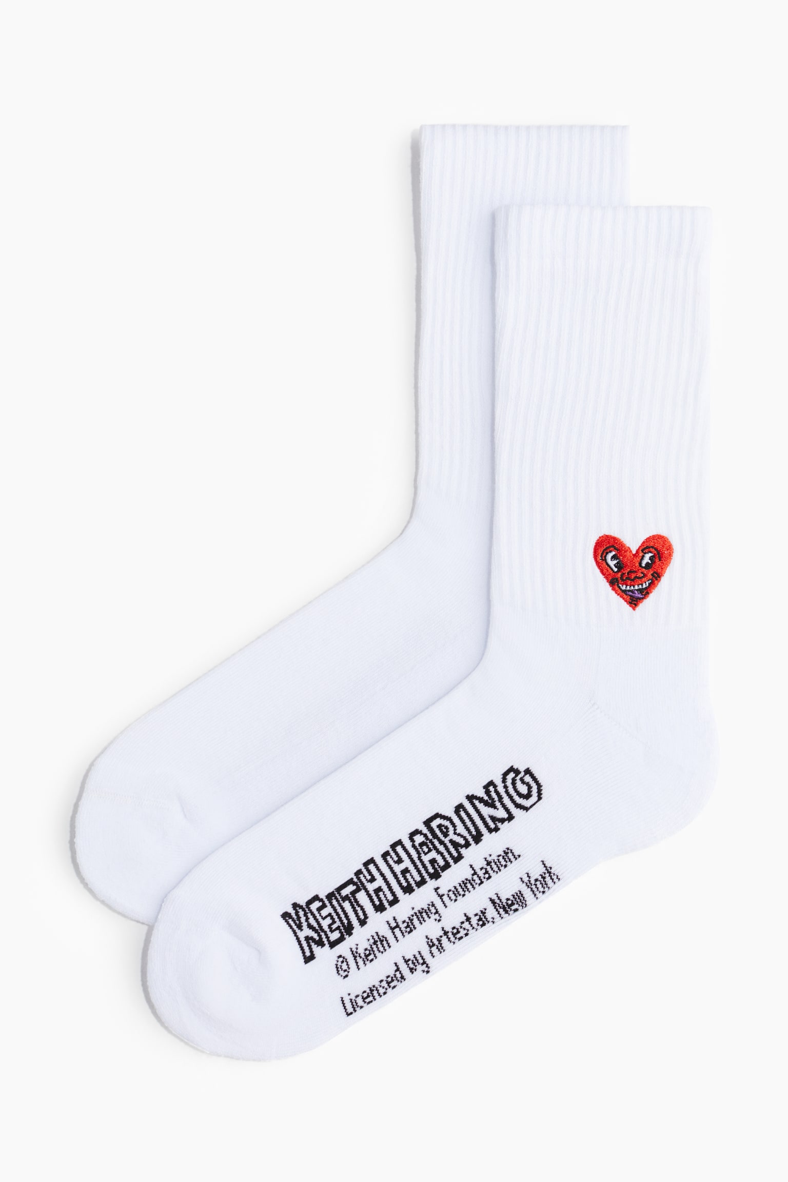 Motif-detail socks - White/Keith Haring/Black/Coca-Cola/White/Coca-Cola/Black/Coca-Cola/Black/Keith Haring/Black/Pulp Fiction/Black/Keith Haring/White/Keith Haring/White/Fanta - 1