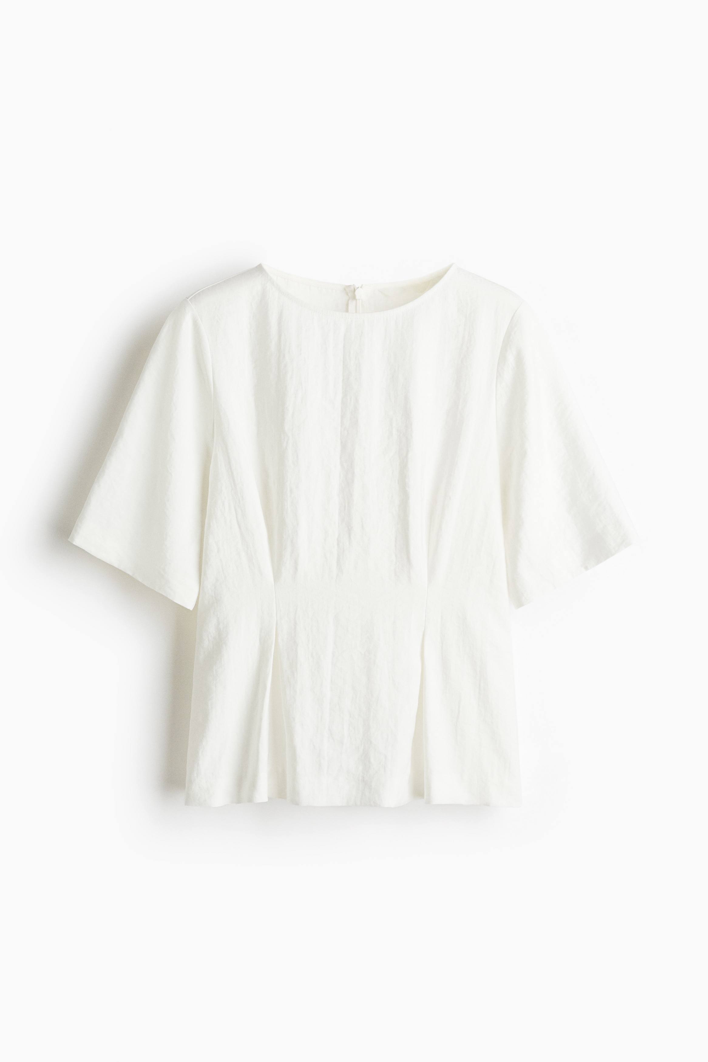 Blouse cintrée - Blanc/Marron