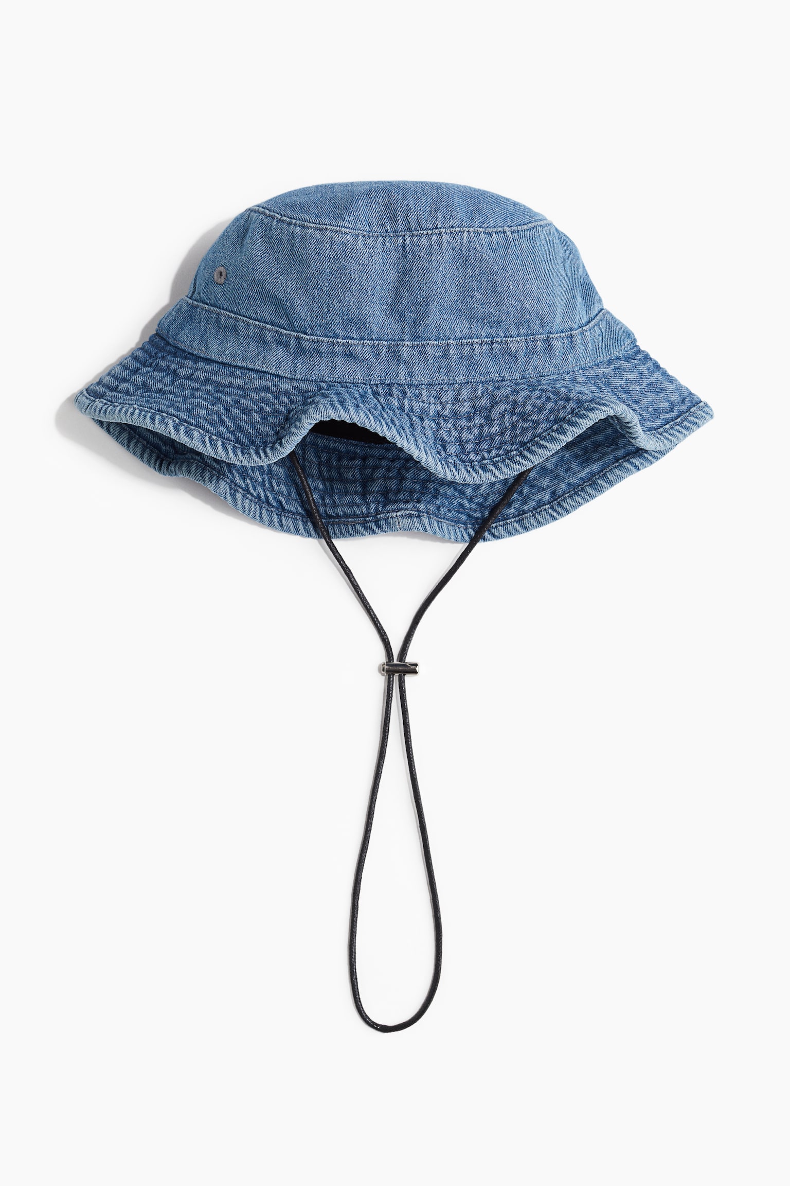 Chin-strap bucket hat - Denim blue - 1