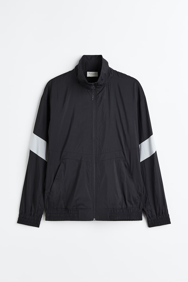 Water-repellent track jacket - Black/Light grey/Dark blue/Bright blue - 1