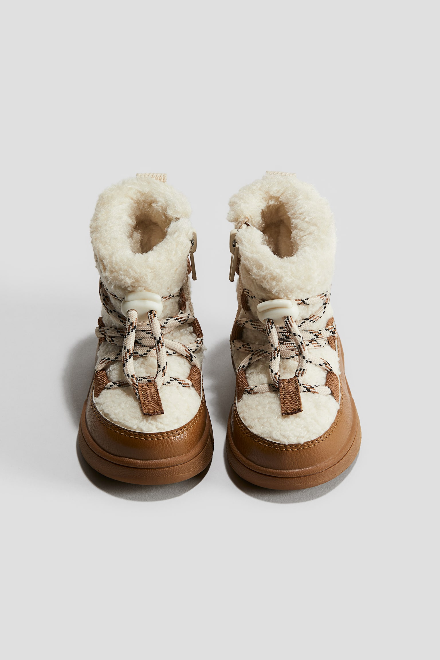 Snöboots i pile - Beige/Brun/Beige - 2