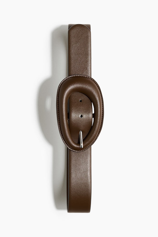 Coated waist belt - Brown - 1