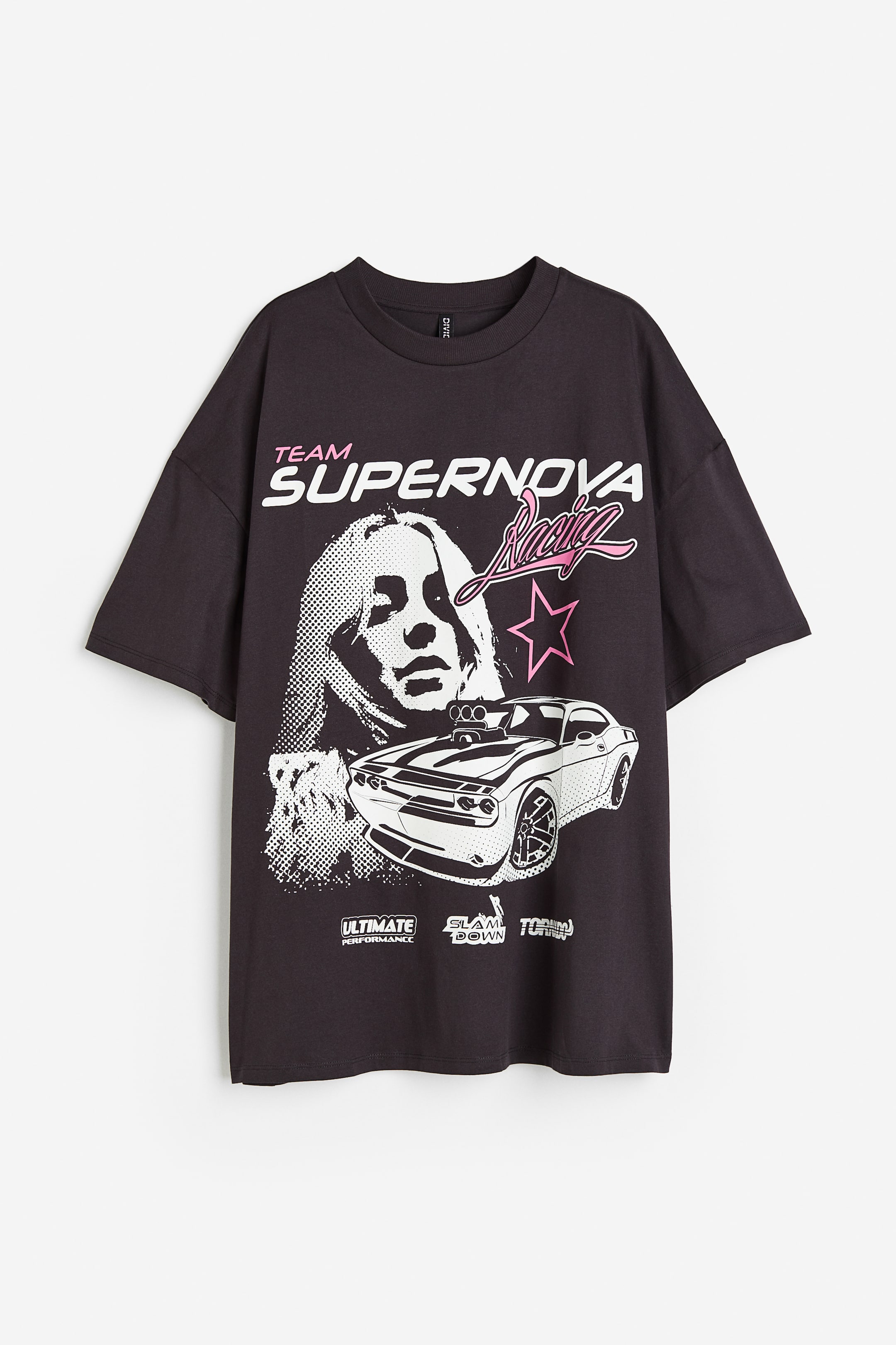 Oversized Printed T Shirt Black Supernova Ladies Handm Us