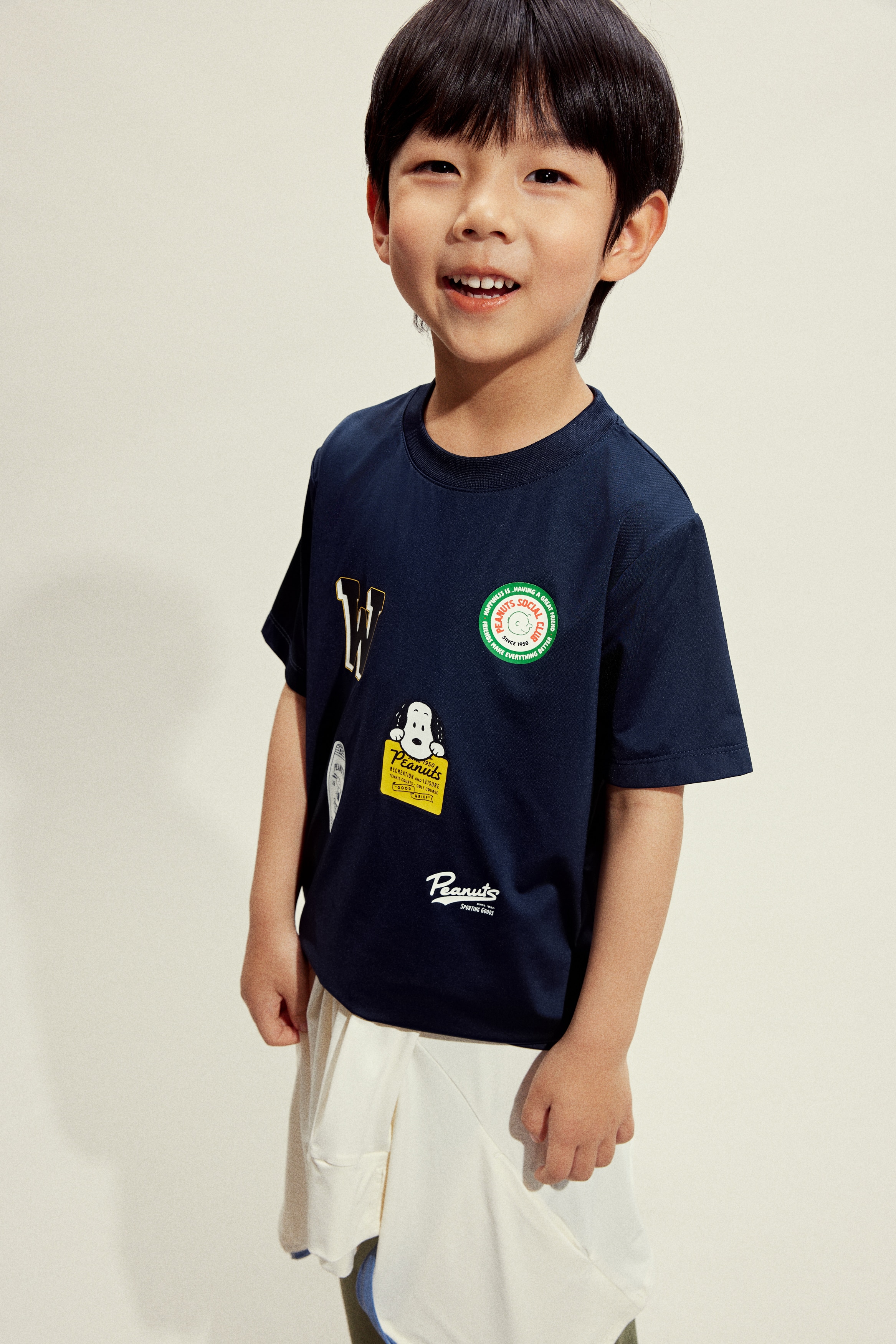 Printed T-shirt - Dark blue/Peanuts/White/Snoopy