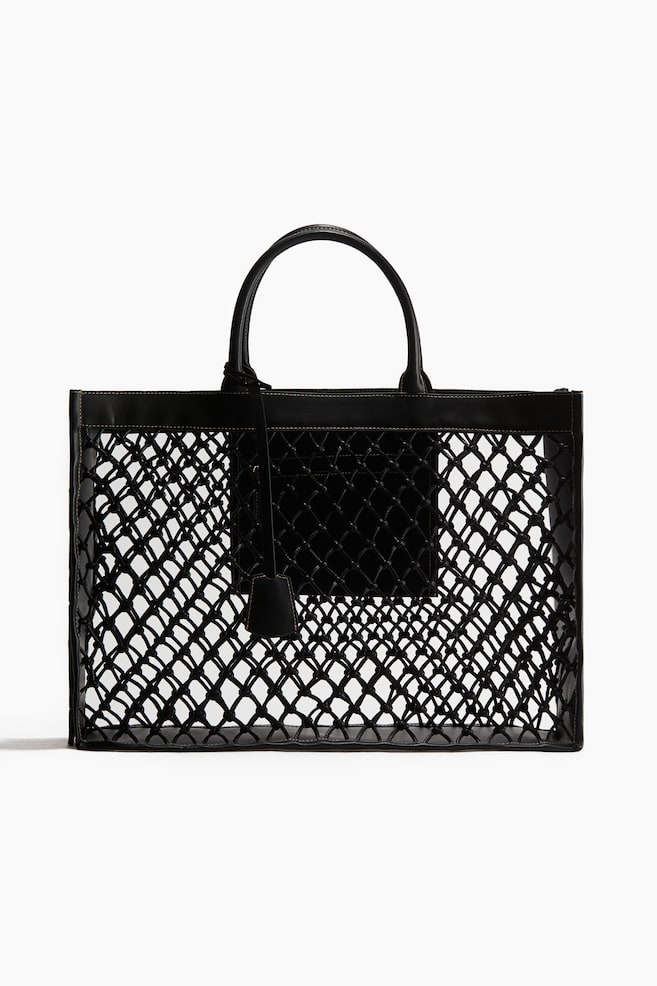 Knotted shopper - Black - 1
