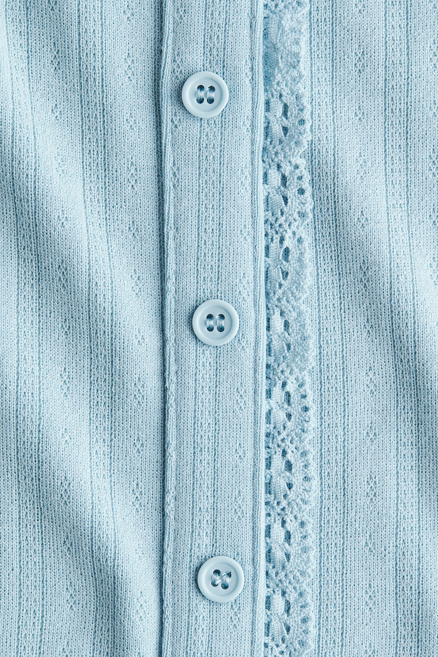 Lace-trimmed top - Turquoise/Cream/Dark grey - 3