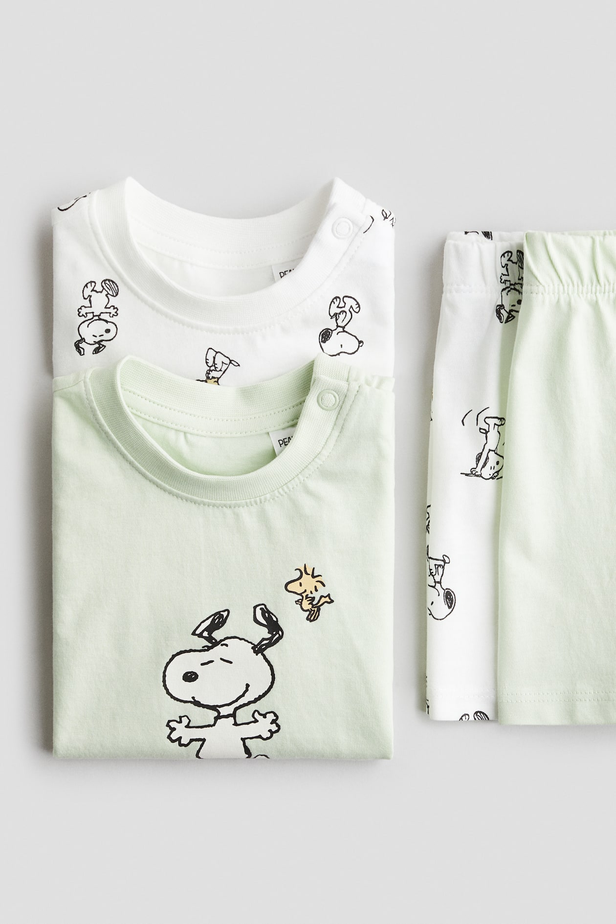 Light green/Snoopy 2-pack cotton pyjamas for kids | H&M IN
