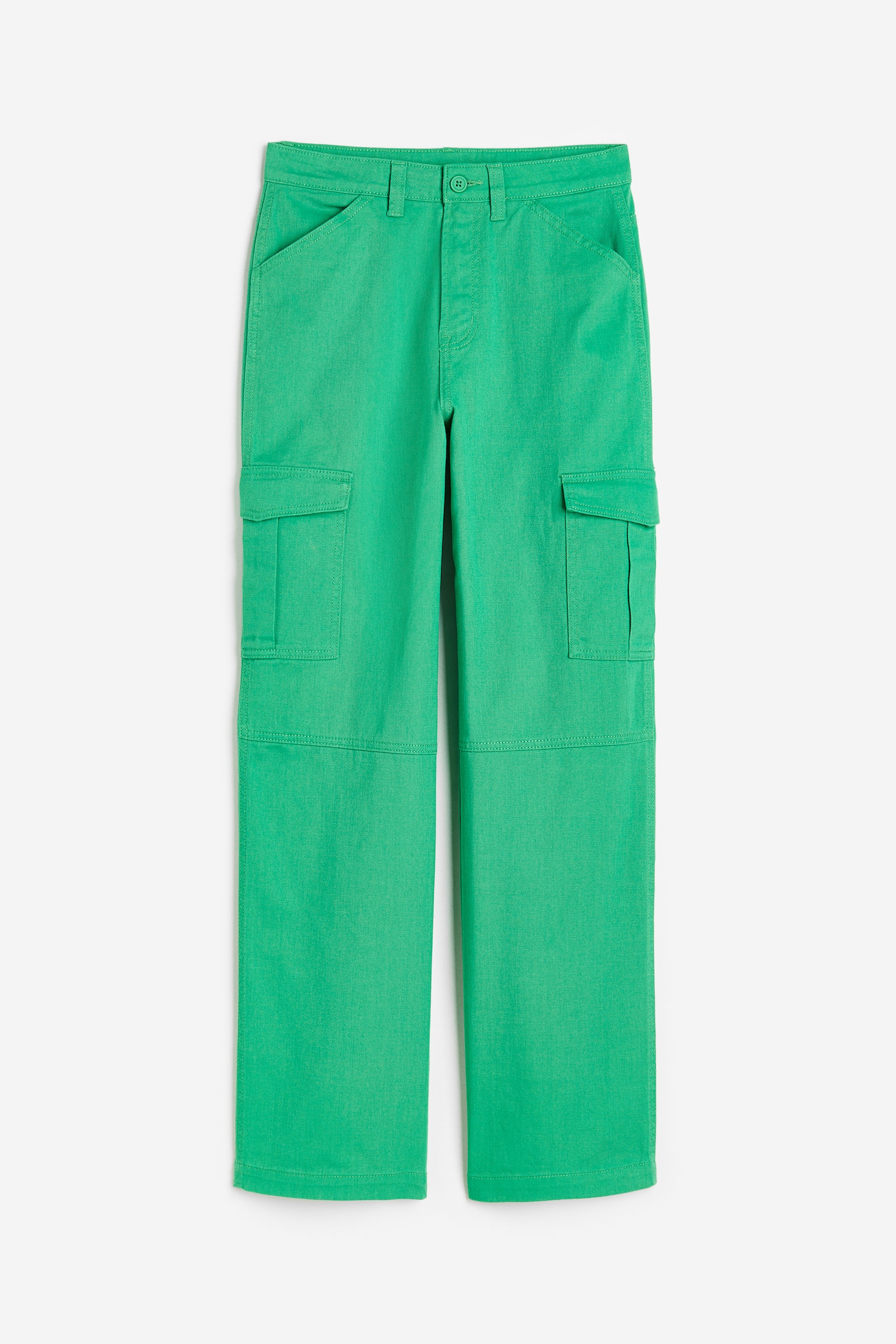 Twill Cargo Pants - Green/Black/Light beige - 1