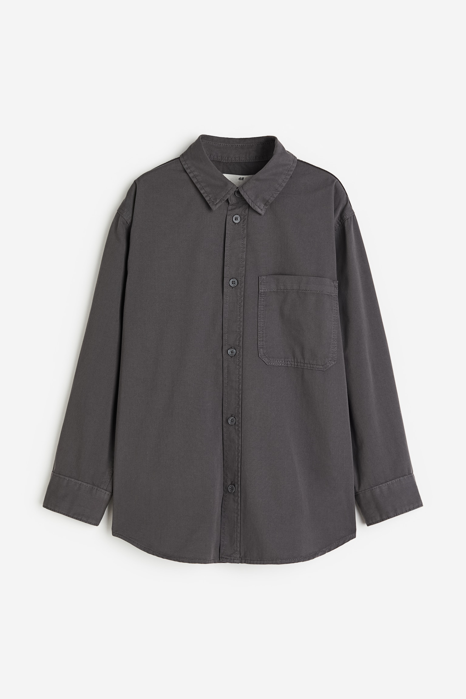 Long-sleeved shirt - Dark grey - 1