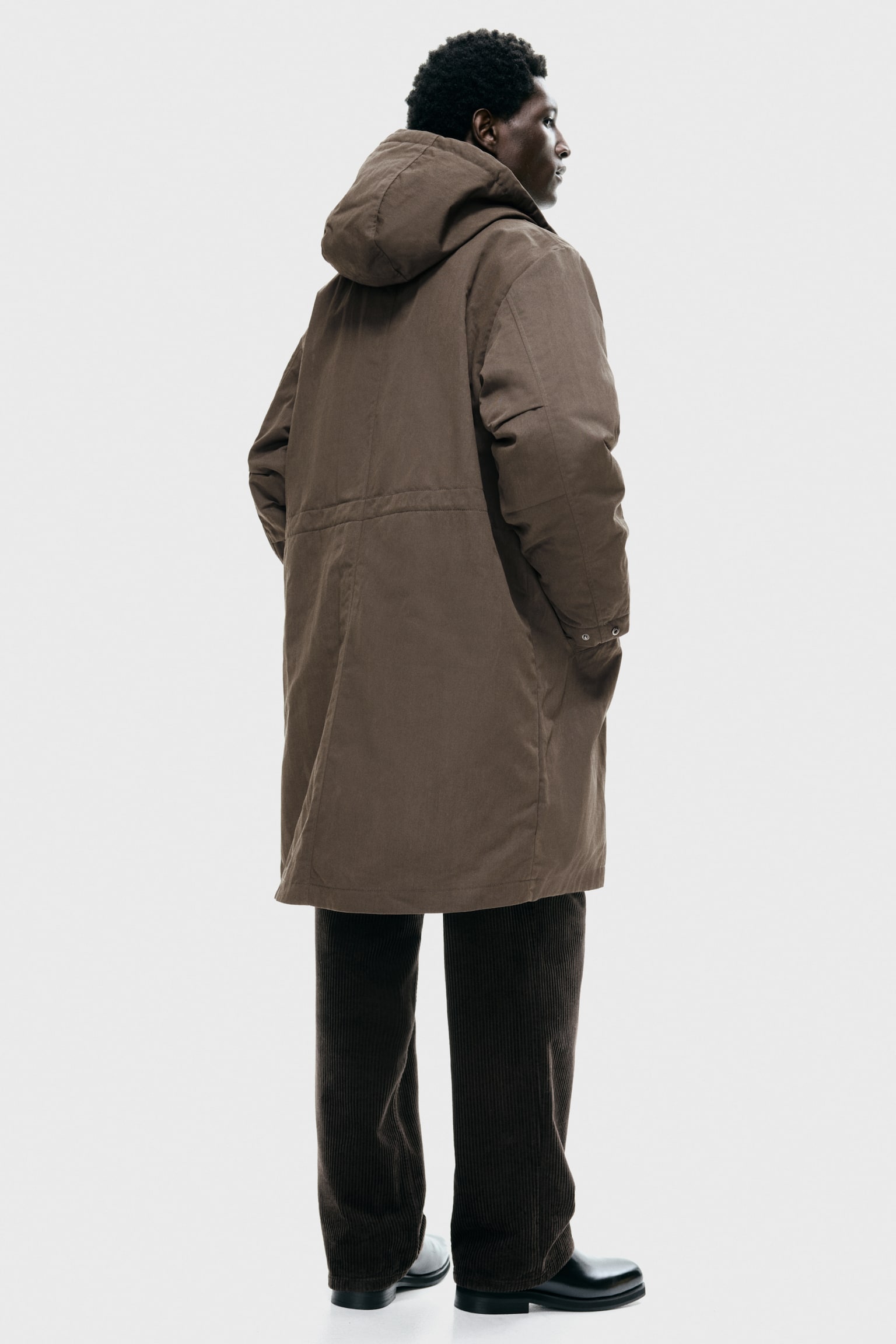 Мужская куртка H&M Padded, цвет: Тёмный хаки зелёный — фото 5