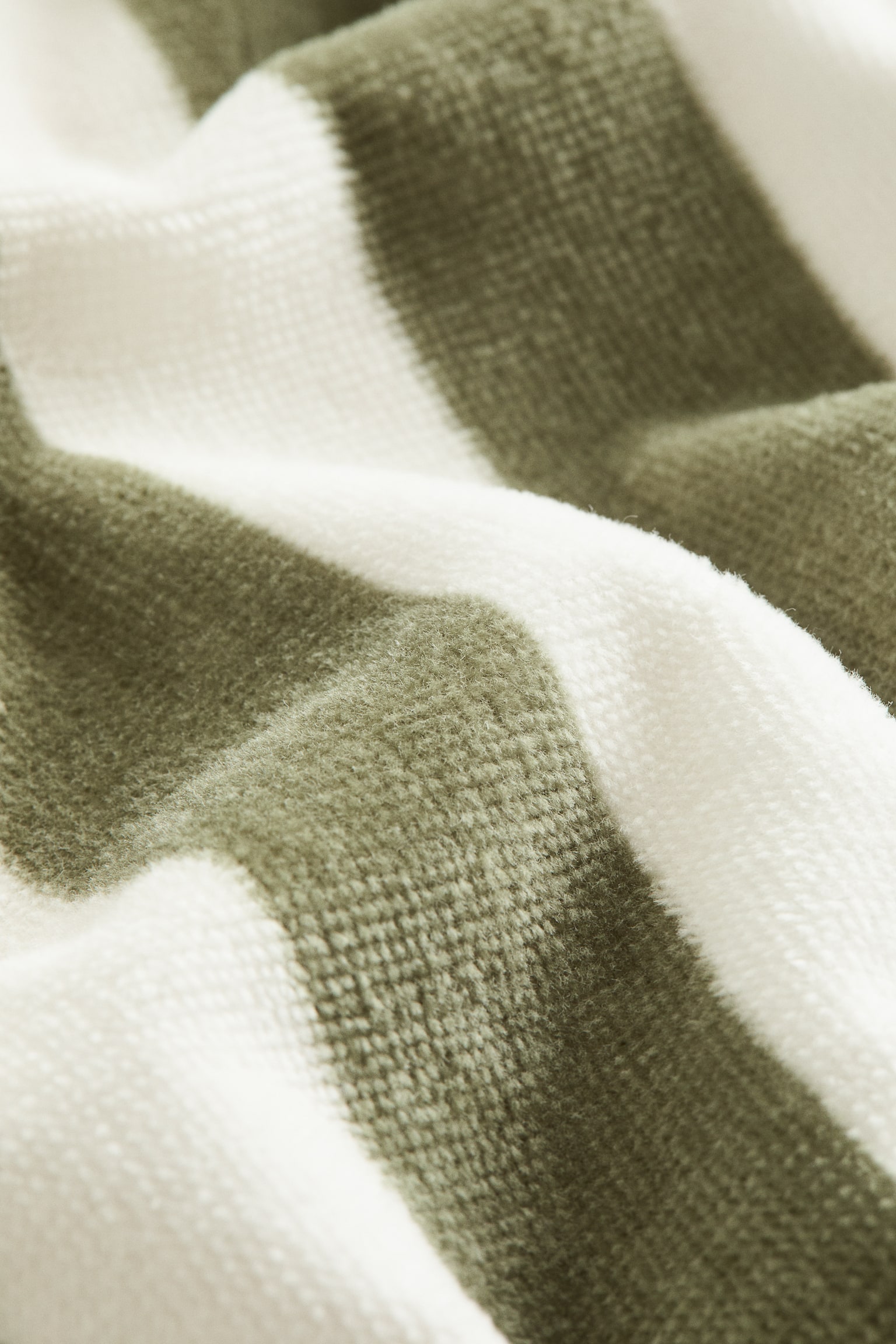Cotton terry dressing gown - Green/White striped/Light pink/White striped/Light beige/Striped - 4