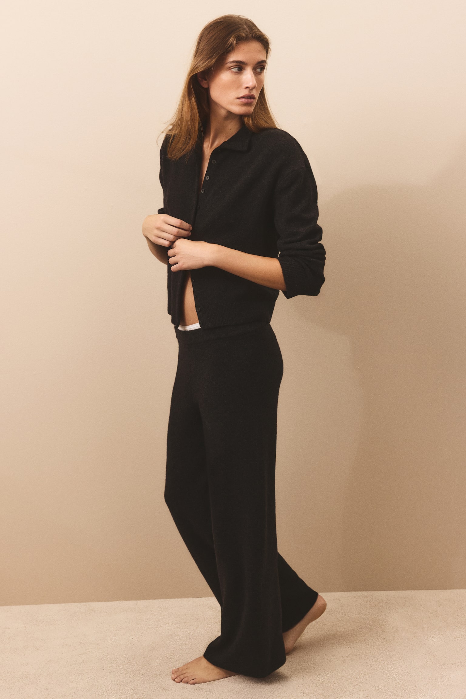 Женские брюки H&M Pull-On, цвет: Чёрный — фото 5