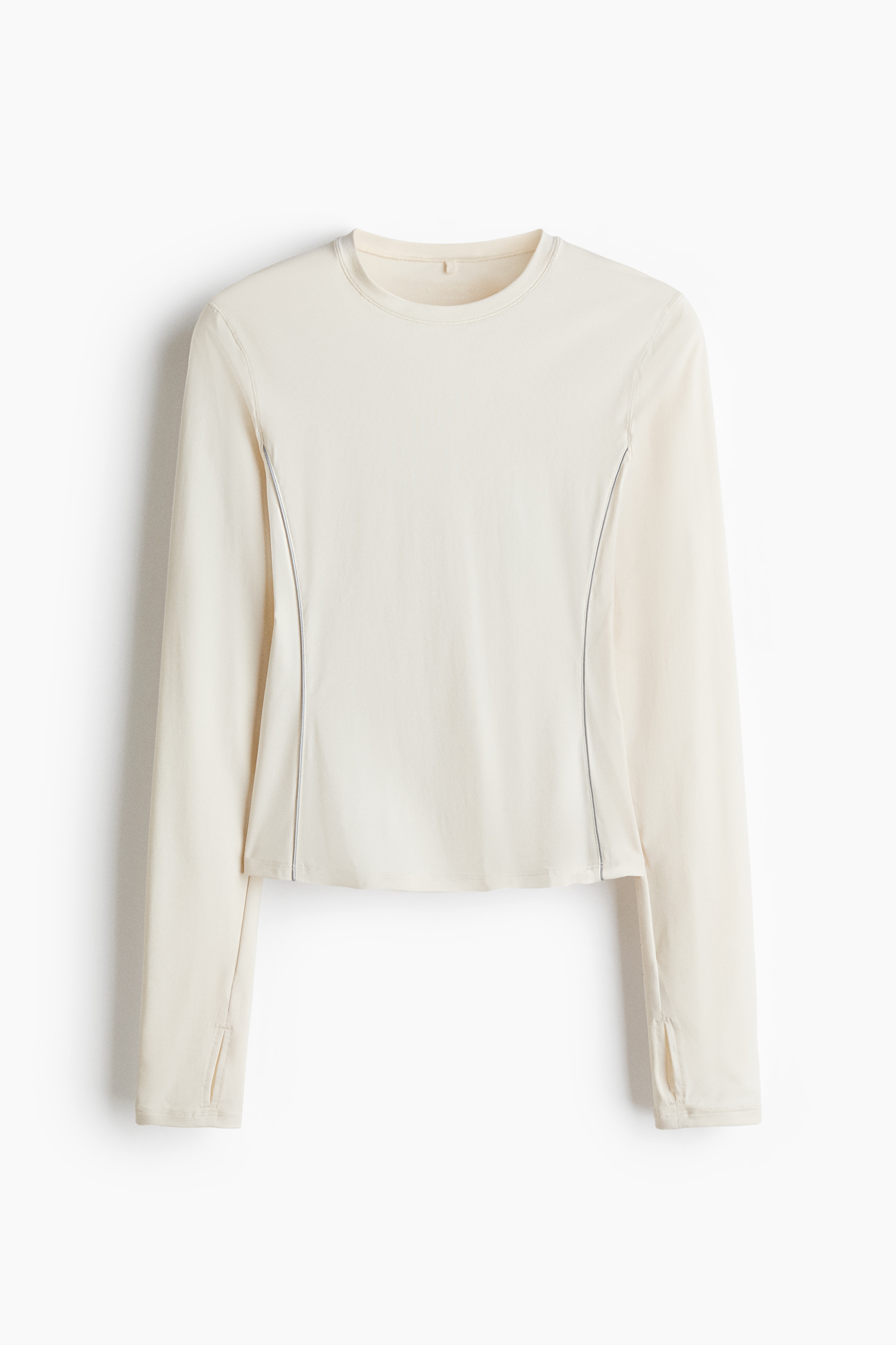 Slim Fit Reflective sports top with DryMove™ - Marfil/Brezo oscuro