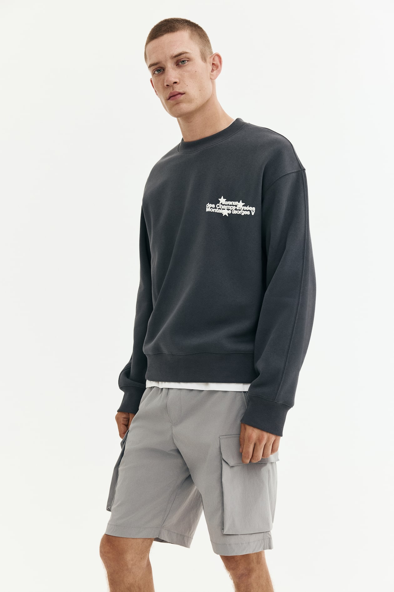 Regular Fit Nylon cargo shorts Grey Men H&M IN