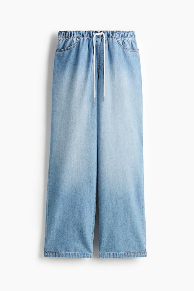 Τζιν παντελόνι με κορδόνι - Ανοιχτό μπλε denim/Απαλό μπλε denim - 1