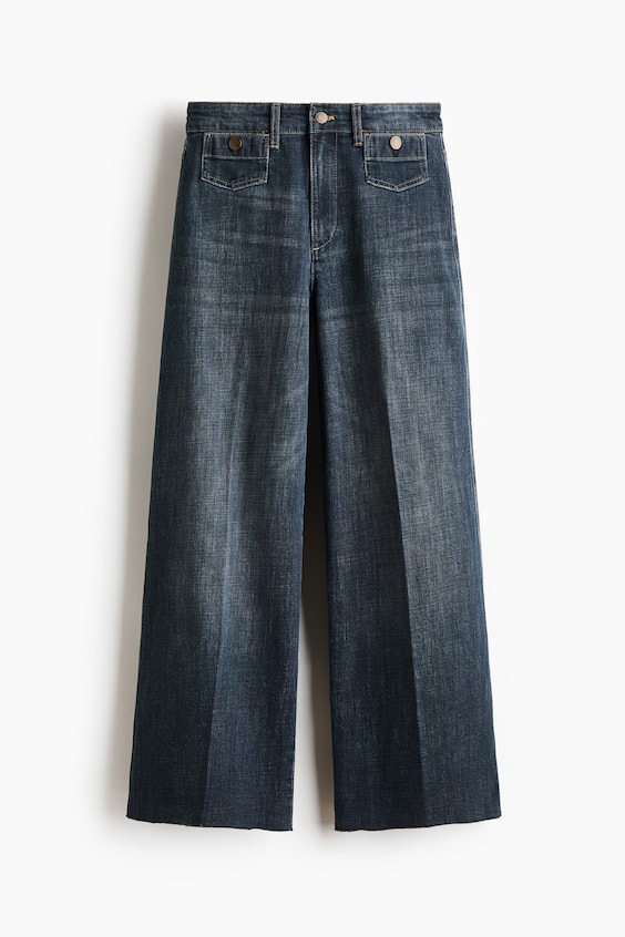 Женские джинсы H&M Wide High Waist Ankle Jeans