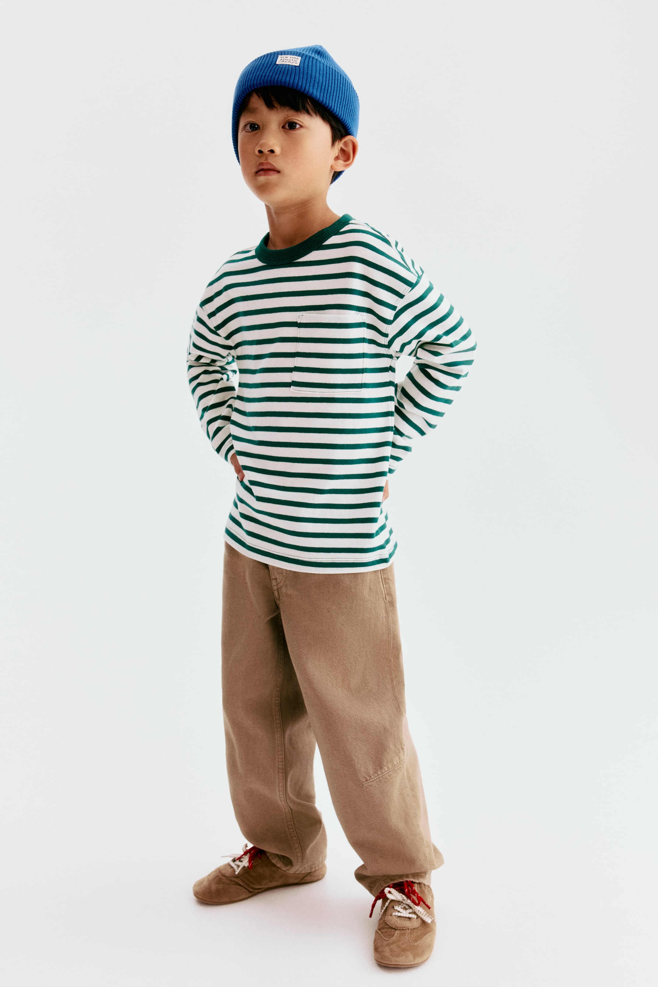 H&M Twill Barrel-Leg Pants — фото 3
