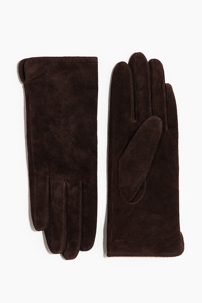 Leather gloves - Dark brown/Dark brown/Black - 1