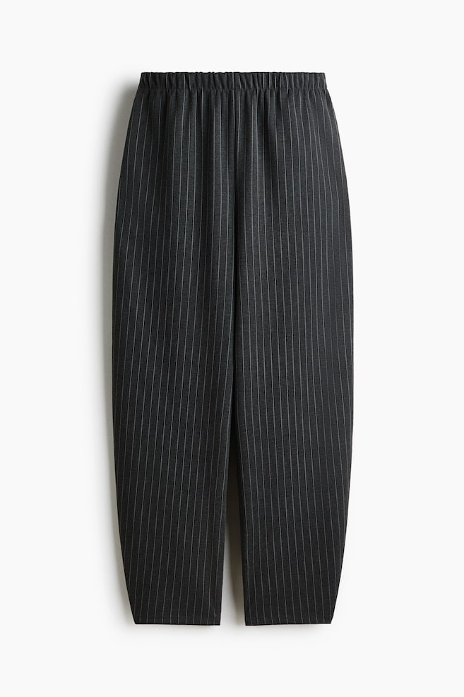 Pantaloni curbați din jerseu Ponte di Roma - Gri-închis/dungi fine/Negru - 1