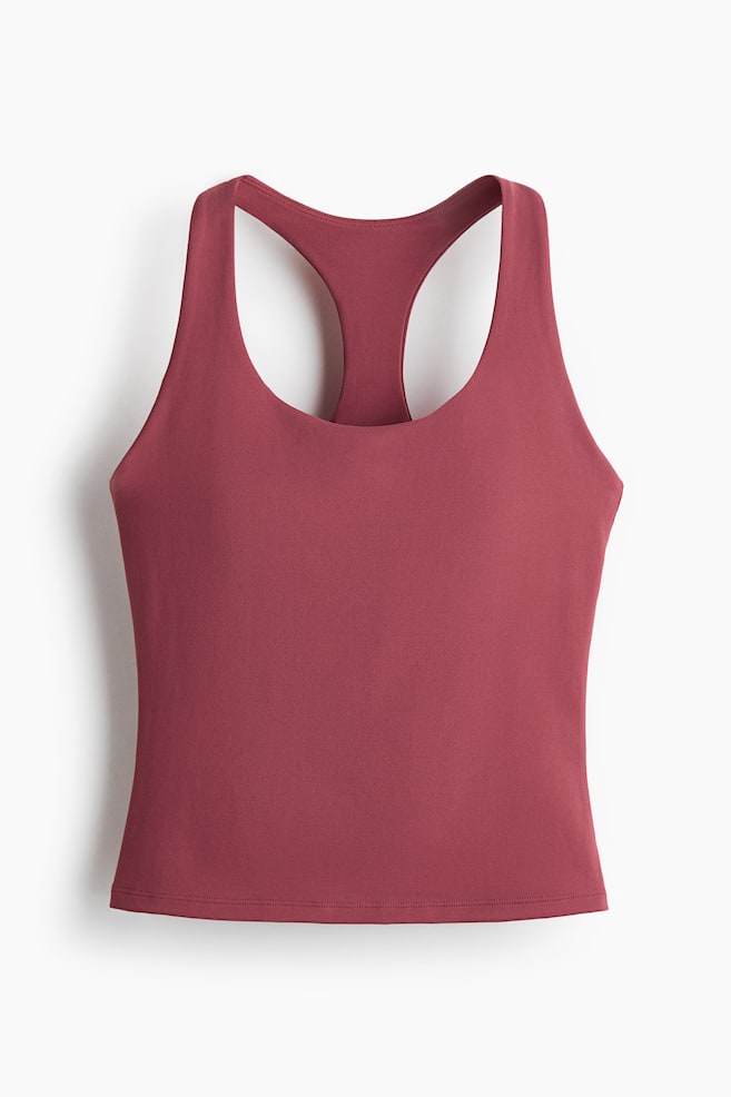 Top de sport avec soutien-gorge intégré SoftMove™ - Marron pourpre clair/Vert mousse/Ivoire - 1