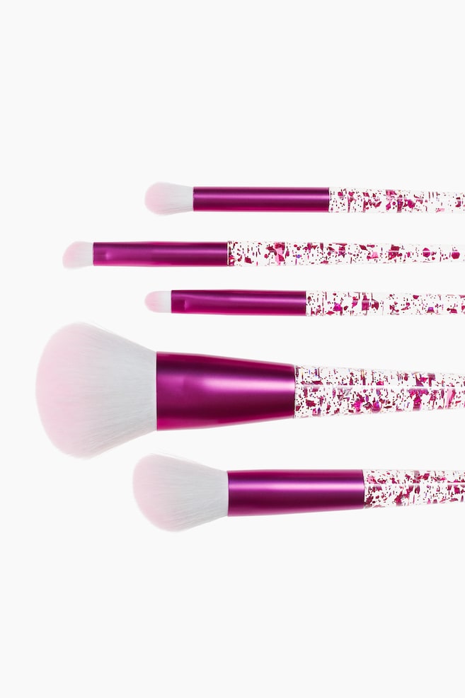 5-pack mini make-up brushes - Pink - 3