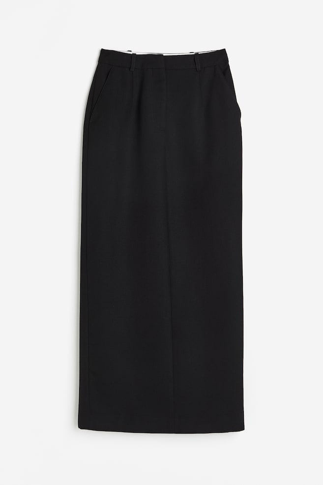 Wool-blend pencil skirt - Black/Grey - 2