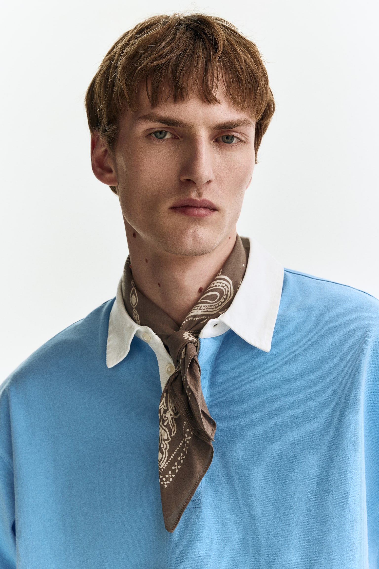 Loose Fit Cotton polo shirt - Light blue/Colour block/Navy blue/Colour block/Grey marl/Colour block - 4