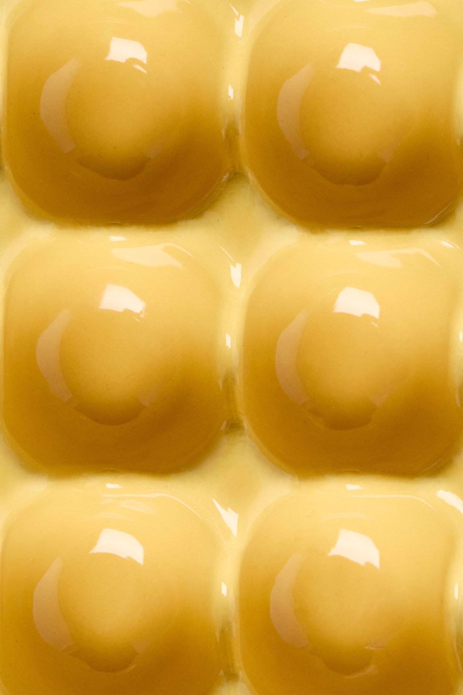 Reactive-glaze egg tray - Yellow - 3