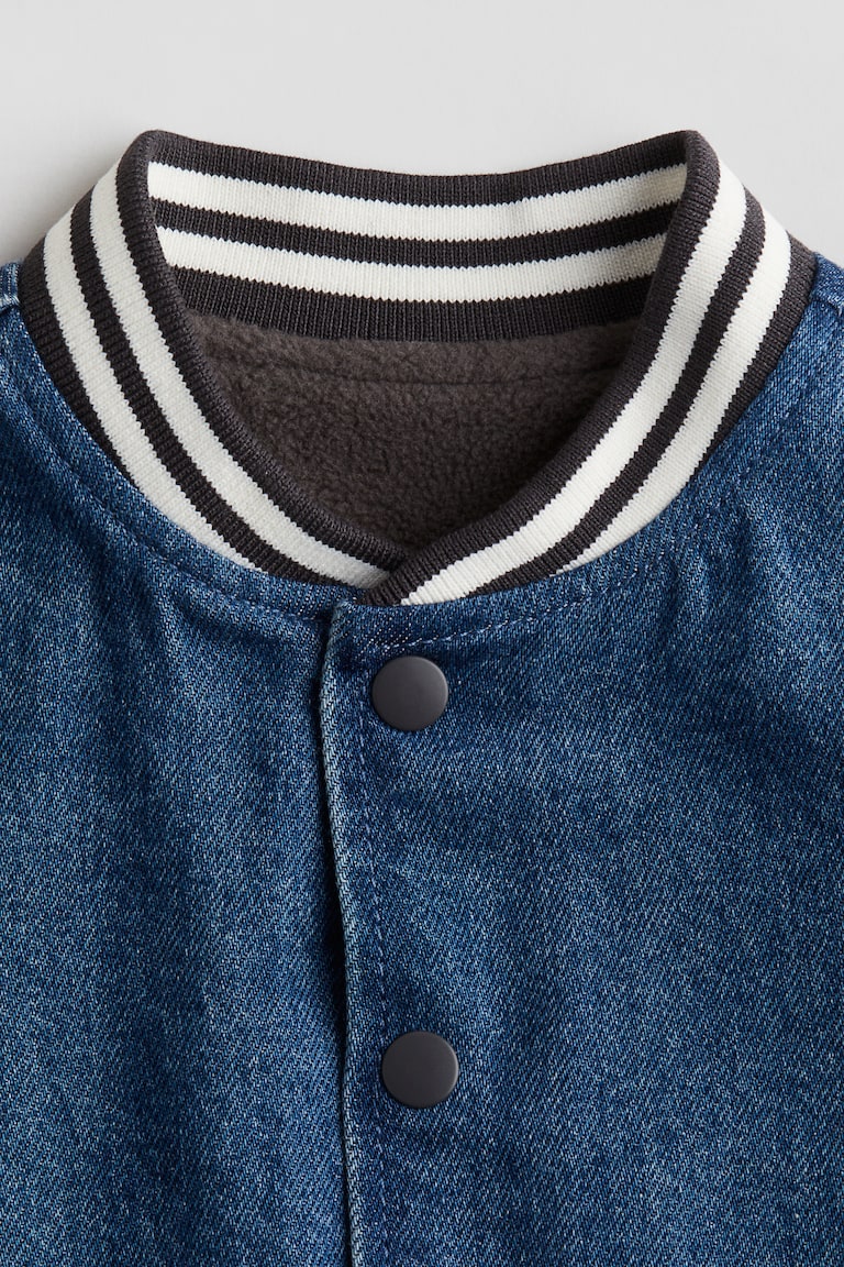 Denim baseball jacket Denim blue Kids H&M IE