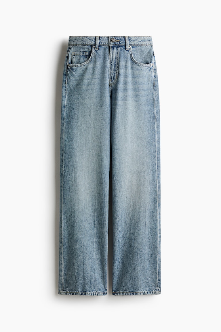 Wide High Jeans Light denim blue Ladies H&M IN