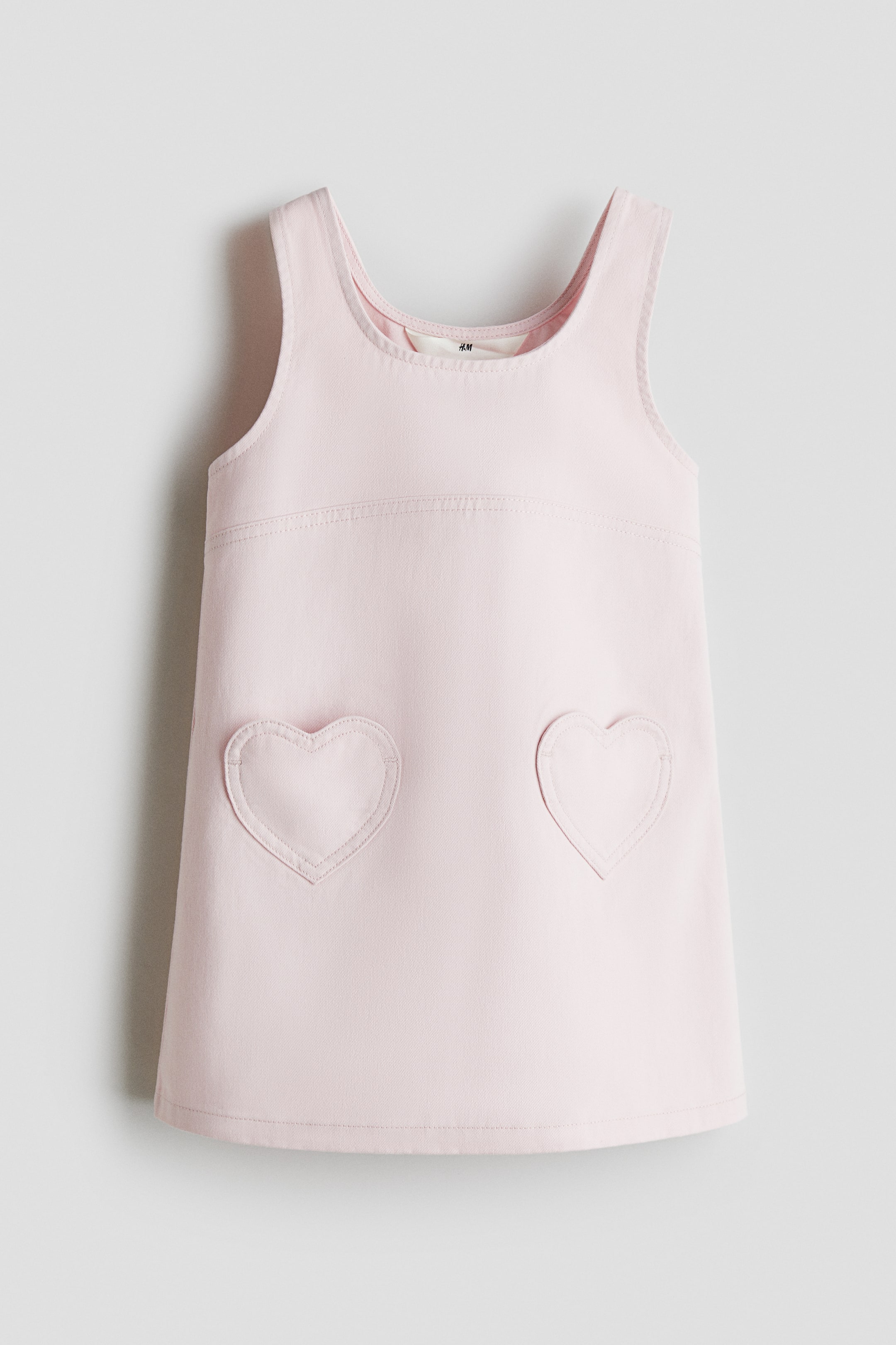 View larger image: Twill pinafore dress - Light pink - Kids | H&M SG 5