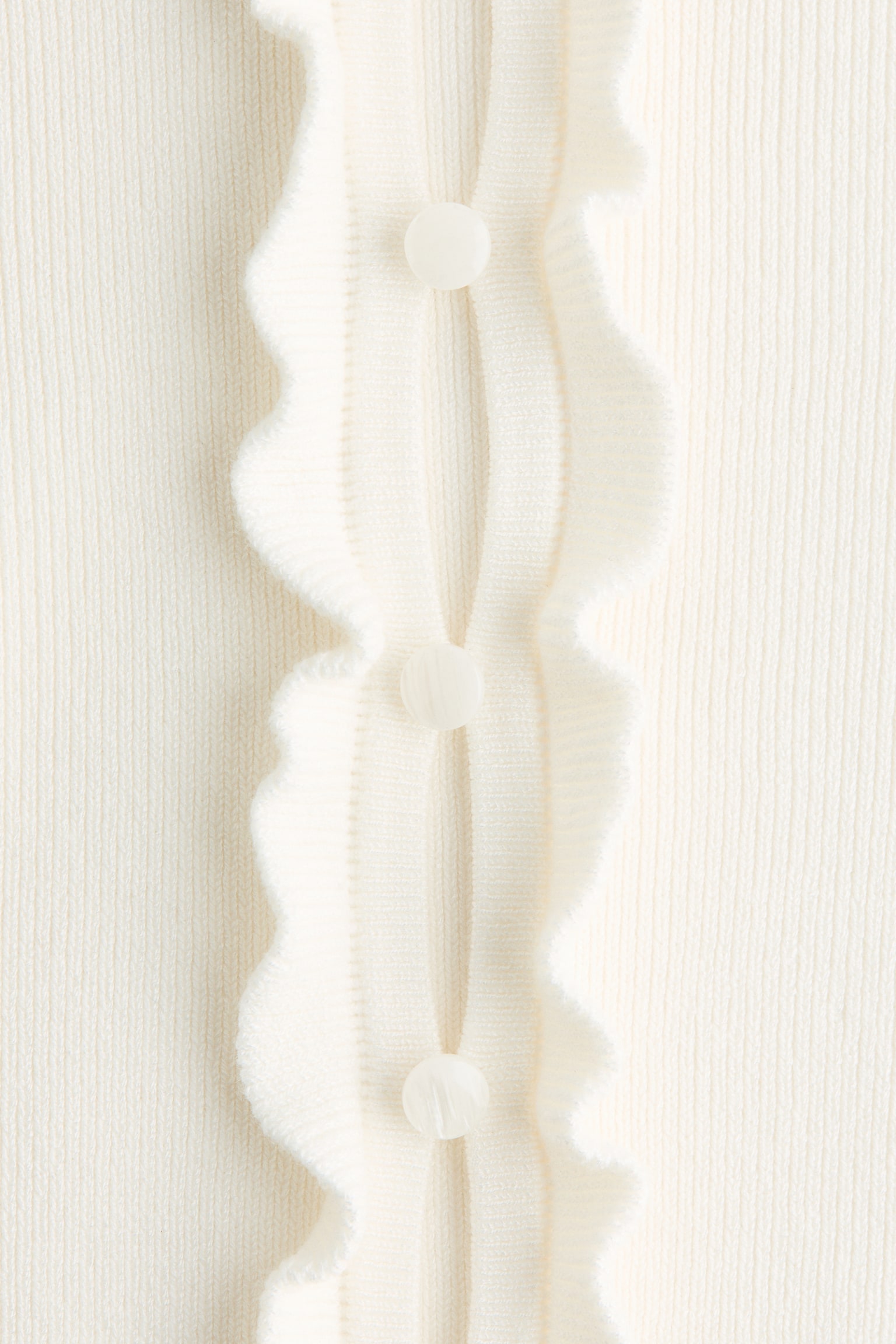 קרדיגן עם וולנים - לבן - 5