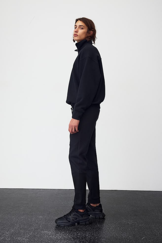 Pantalon jogger tech DryMove™ avec poches zippées - Noir/Gris clair chiné/Rouge foncé/color block/Noir/dc - 1