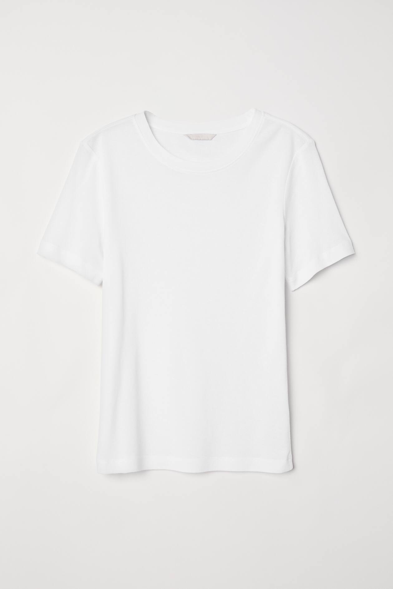 Cotton T-shirt - Short sleeve - White - Ladies | H&M GB