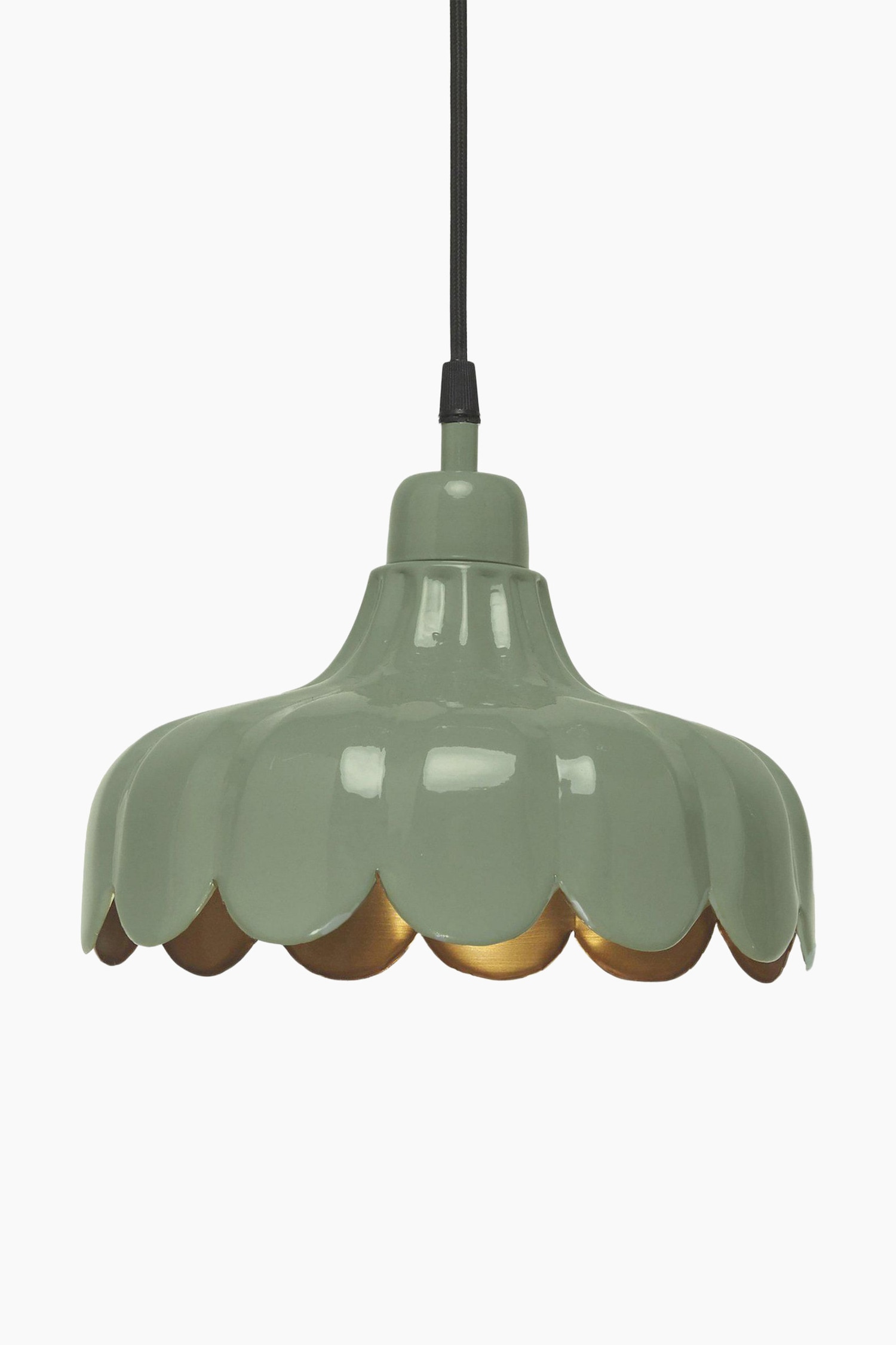 PR Home - Lámpara Colgante Pequeña Wells 24 Cm - Verde Musgo