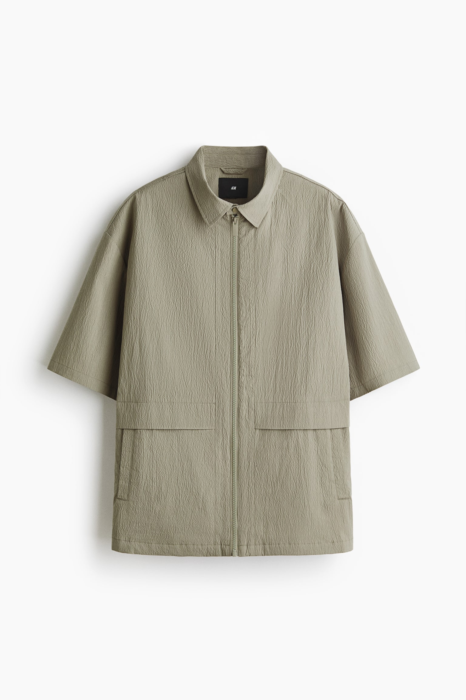 Short-sleeved jacket - Light khaki green/Beige/Black - 1