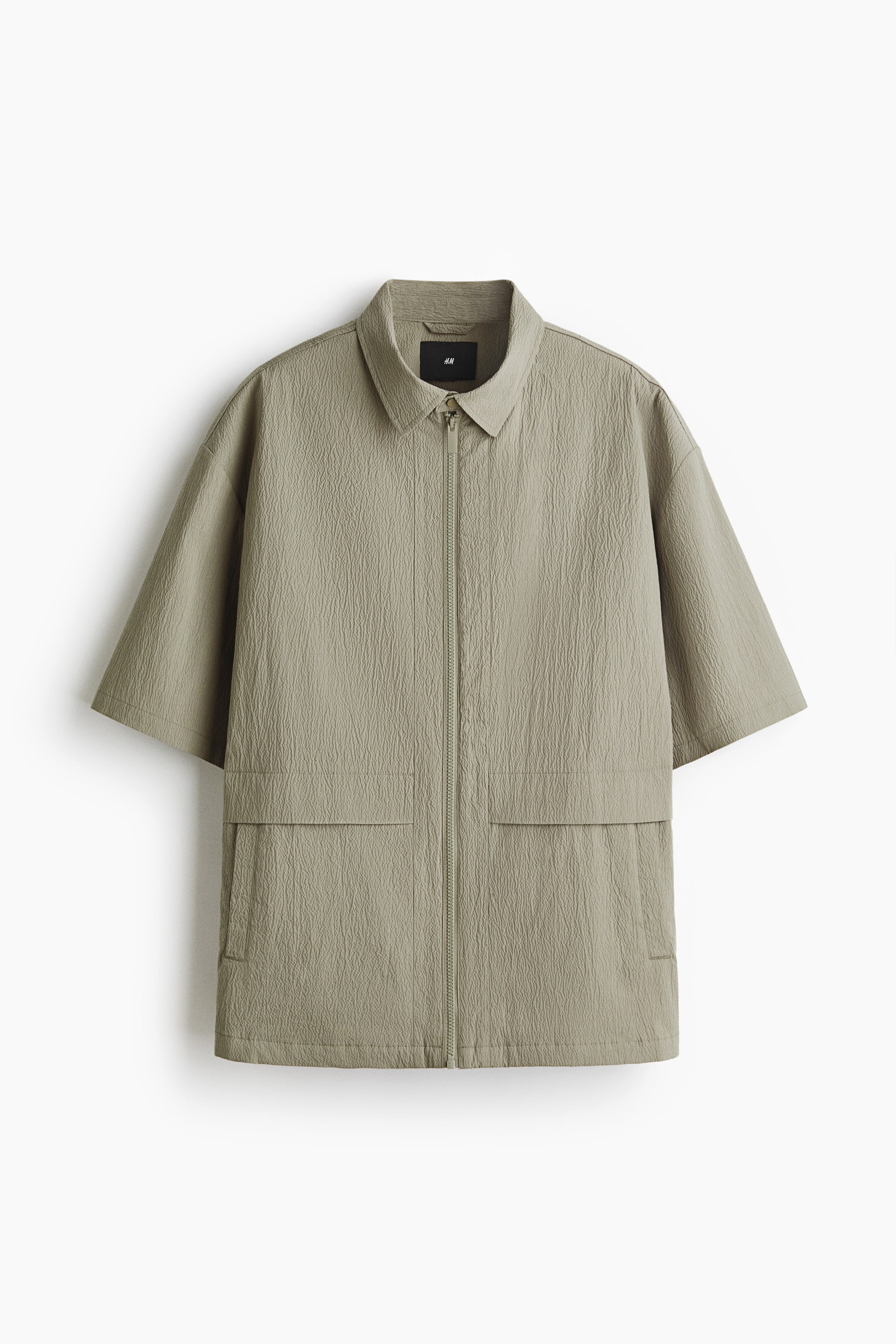 View larger image: Short-sleeved jacket - Light khaki green - Men | H&M SG 1