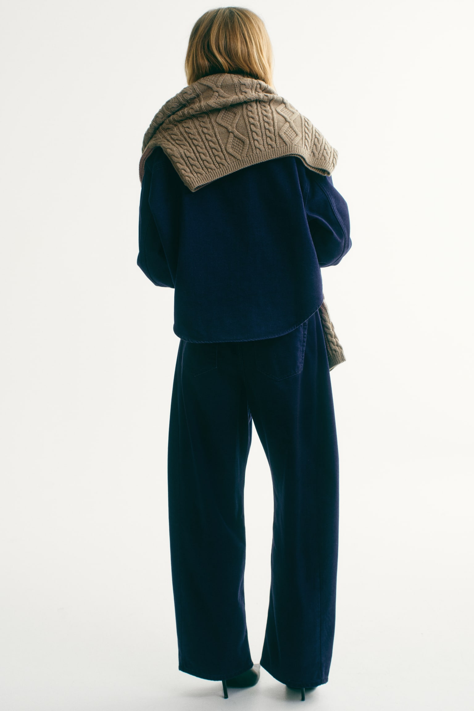 Barrel Regular Jeans - כחול ג'ינס כהה - 4