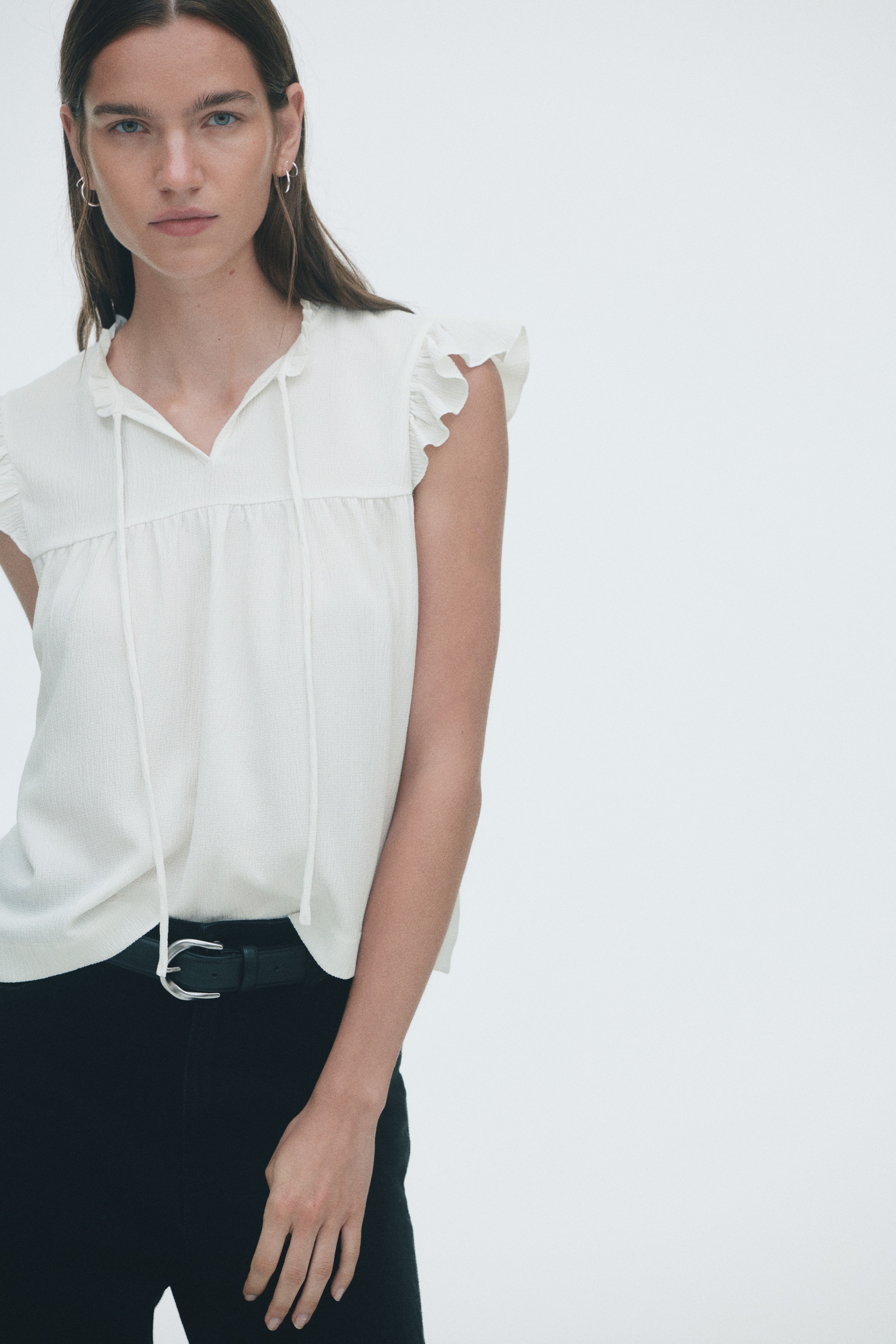 Top corrugado - Blanco