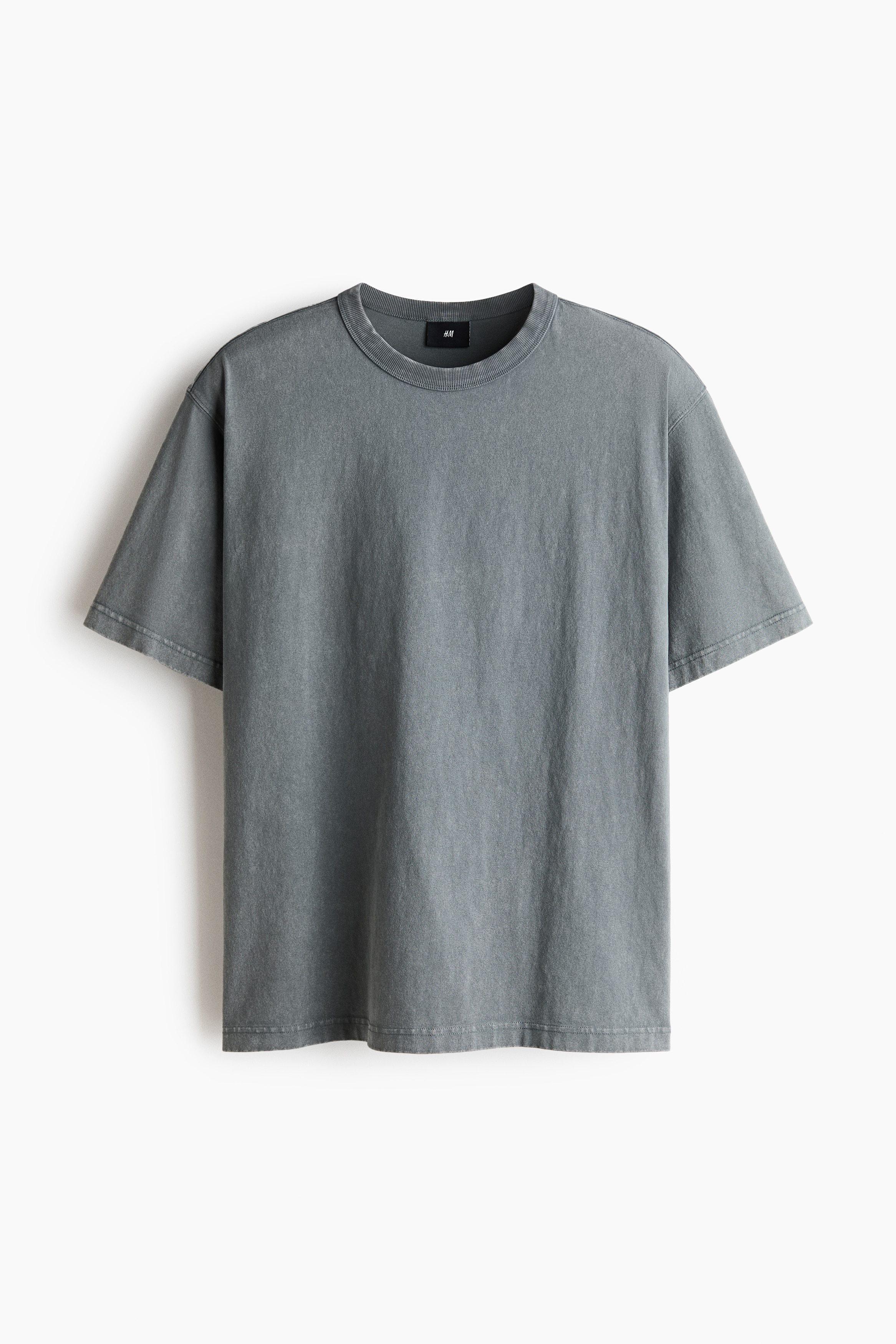 Loose-Fit Boxy T-Shirt - Light dusty teal/Khaki green/Black